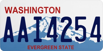 WA license plate AAI4254