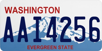 WA license plate AAI4256