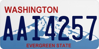 WA license plate AAI4257