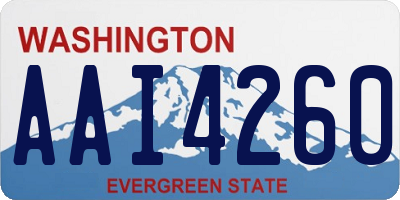 WA license plate AAI4260