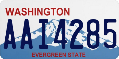 WA license plate AAI4285