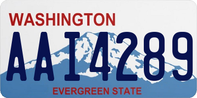 WA license plate AAI4289