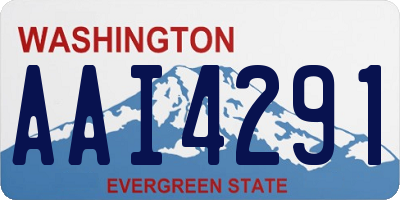 WA license plate AAI4291