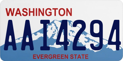 WA license plate AAI4294