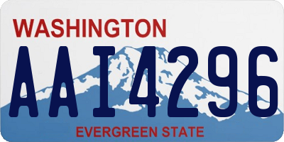 WA license plate AAI4296