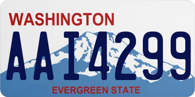 WA license plate AAI4299