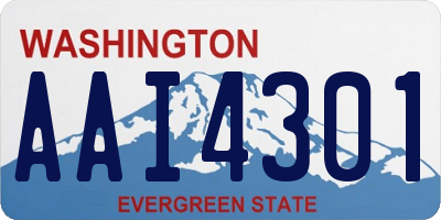 WA license plate AAI4301