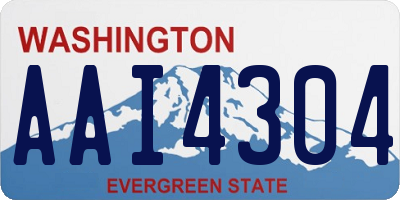 WA license plate AAI4304