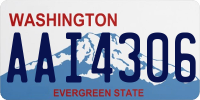 WA license plate AAI4306