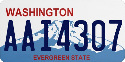 WA license plate AAI4307