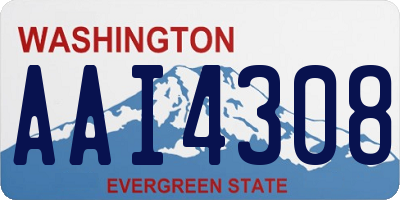 WA license plate AAI4308