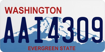 WA license plate AAI4309