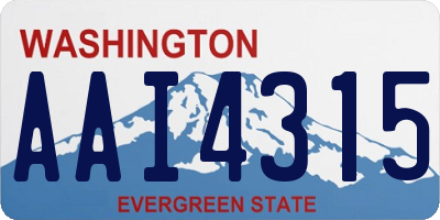 WA license plate AAI4315
