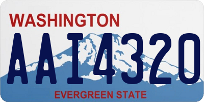 WA license plate AAI4320