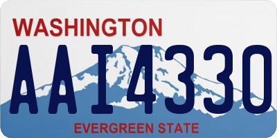 WA license plate AAI4330