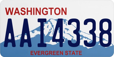 WA license plate AAI4338