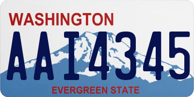 WA license plate AAI4345