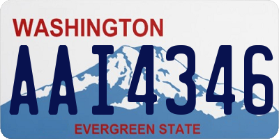 WA license plate AAI4346