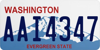 WA license plate AAI4347