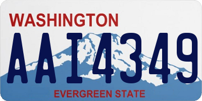 WA license plate AAI4349