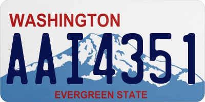 WA license plate AAI4351