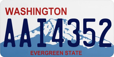 WA license plate AAI4352