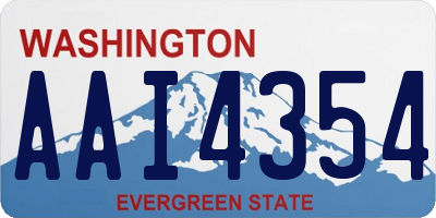 WA license plate AAI4354