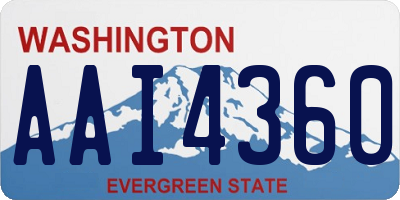 WA license plate AAI4360