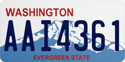 WA license plate AAI4361