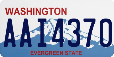 WA license plate AAI4370