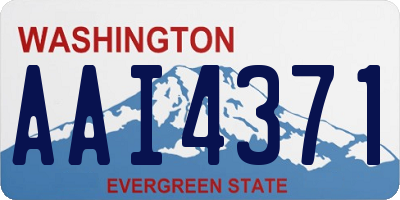 WA license plate AAI4371