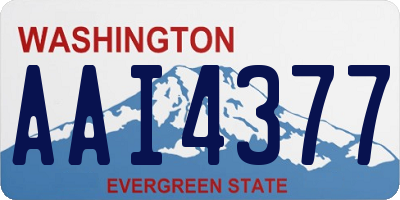WA license plate AAI4377