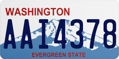 WA license plate AAI4378