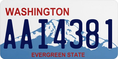 WA license plate AAI4381