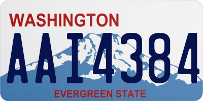 WA license plate AAI4384