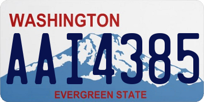 WA license plate AAI4385