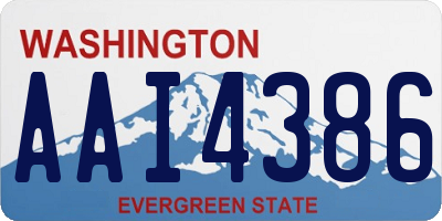 WA license plate AAI4386