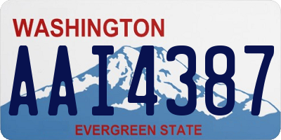 WA license plate AAI4387