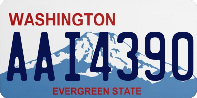 WA license plate AAI4390