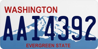 WA license plate AAI4392