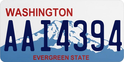 WA license plate AAI4394