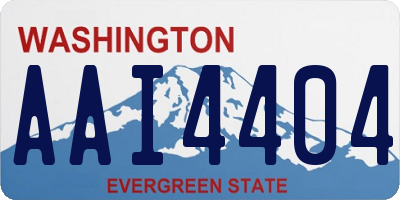WA license plate AAI4404