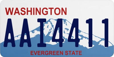 WA license plate AAI4411