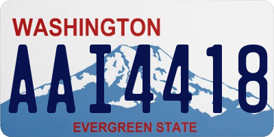 WA license plate AAI4418