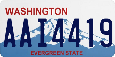 WA license plate AAI4419