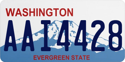 WA license plate AAI4428