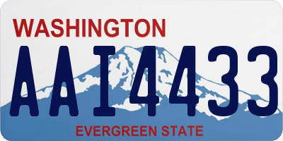 WA license plate AAI4433