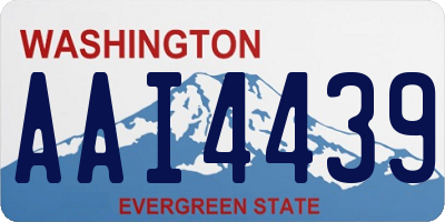 WA license plate AAI4439