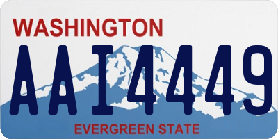 WA license plate AAI4449