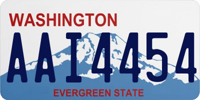WA license plate AAI4454